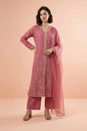 3 Piece - Embroidered Suit - PE26-326